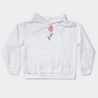 Rose drawning Kids Hoodie